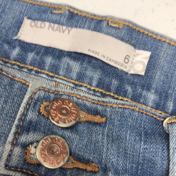 VINTAGE OLD NAVY LIGHTWASH DENIM CAPRIS 6/28x17 😎 - Picture 8 of 9